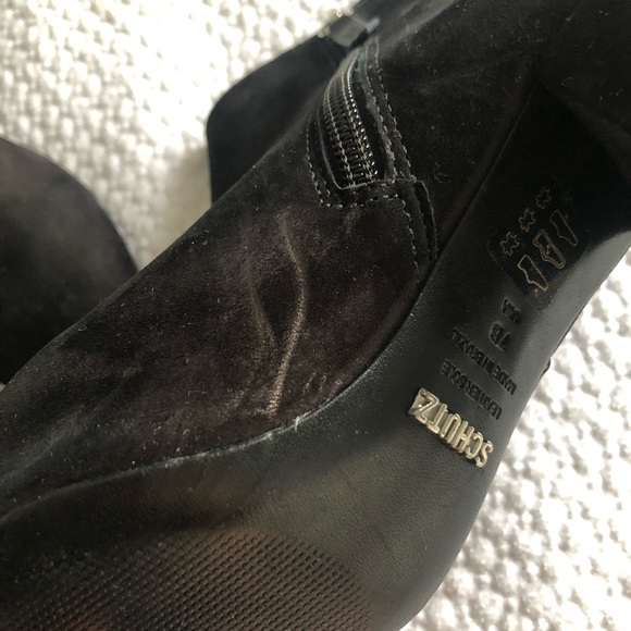 Schutz Suede Leather booties, black size 7 - Picture 11 of 11
